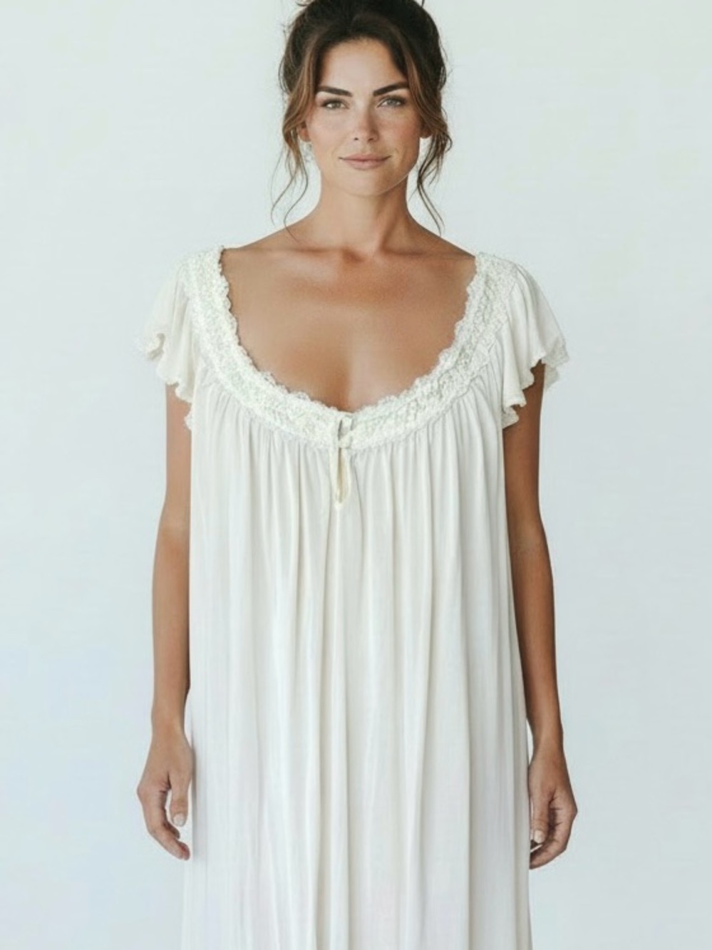 Vintage Miss Elaine Silk Essence Midi Nightgown S
